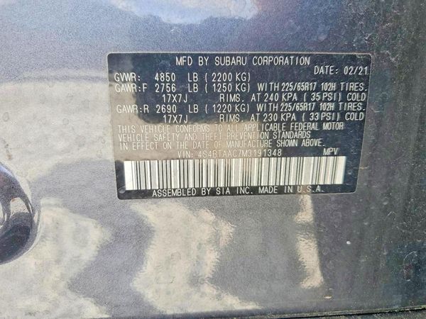 2021 SUBARU OUTBACK Base