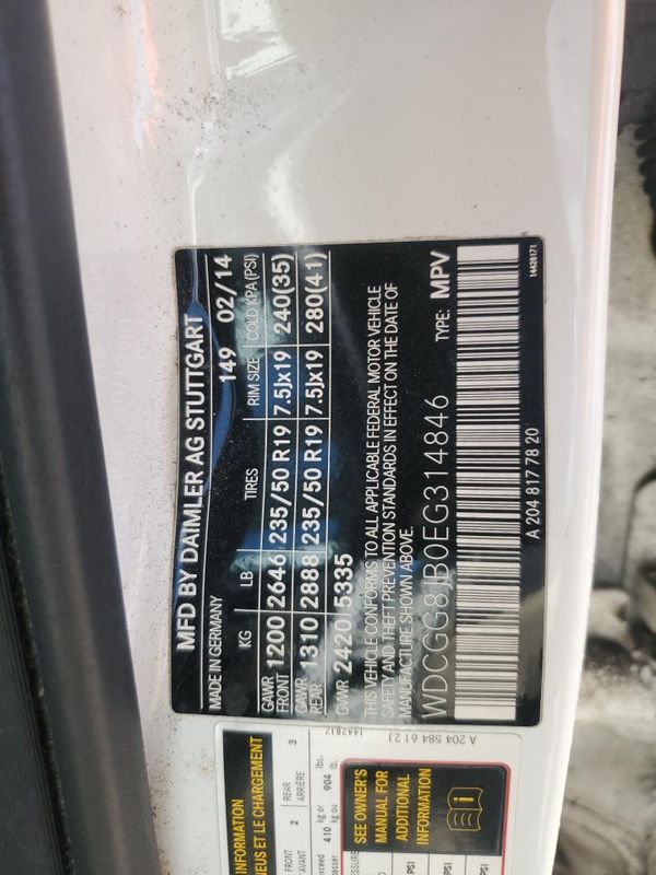 2014 MERCEDES-BENZ GLK