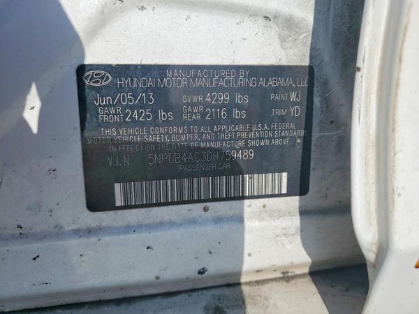 2013 HYUNDAI SONATA