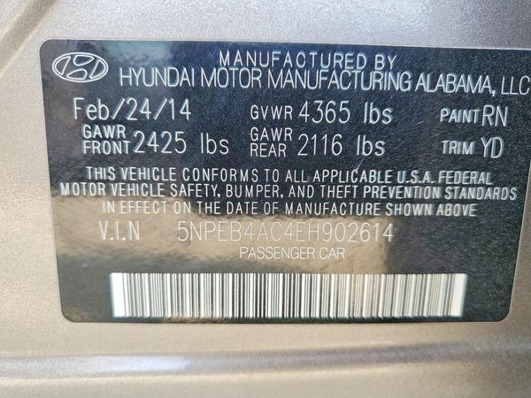 2014 HYUNDAI SONATA GLS/ GLS Popular