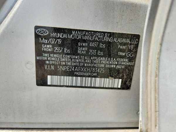 2019 HYUNDAI SONATA