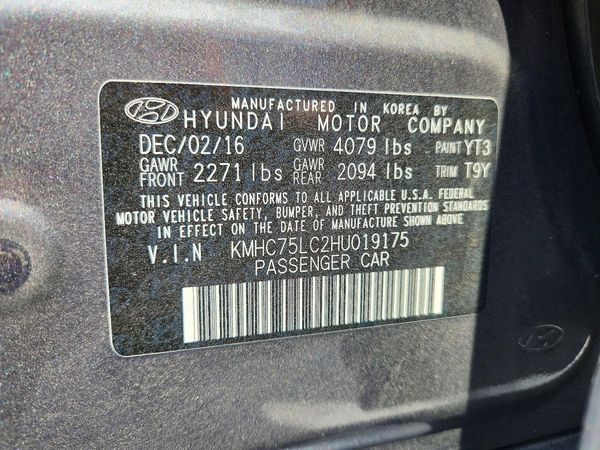 2017 HYUNDAI IONIQ Blue