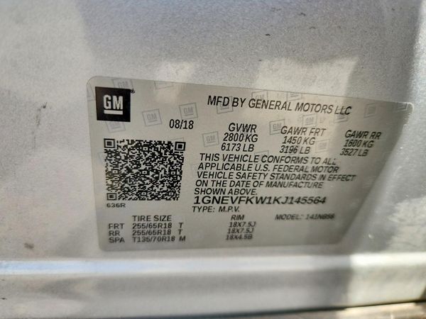 2019 CHEVROLET TRAVERSE
