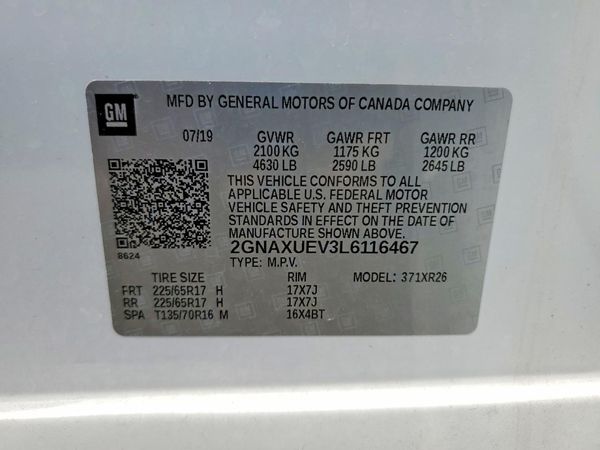 2020 CHEVROLET EQUINOX LT (1LT)