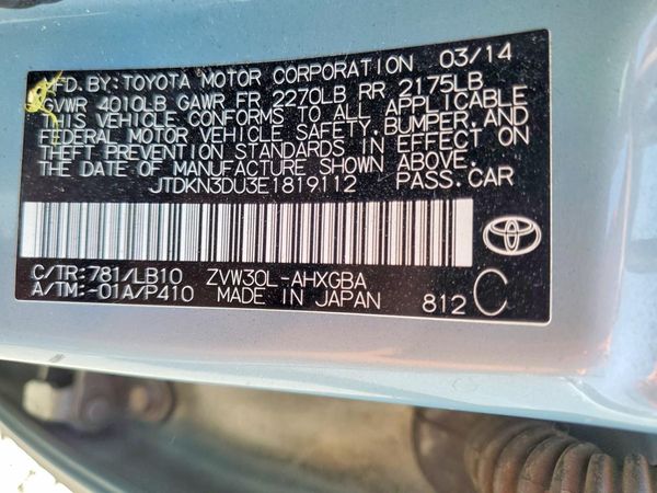 2014 TOYOTA PRIUS