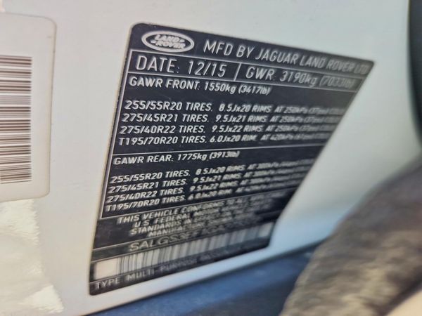 2016 LAND ROVER RANGEROVER Supercharged