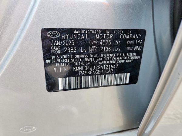 2025 HYUNDAI SONATA SEL — VINS