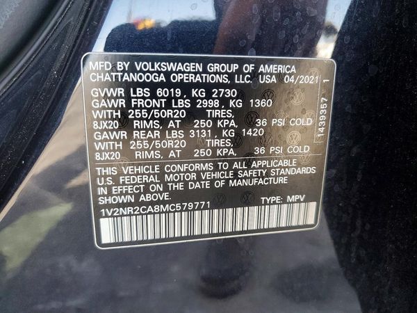 2021 VOLKSWAGEN ATLAS