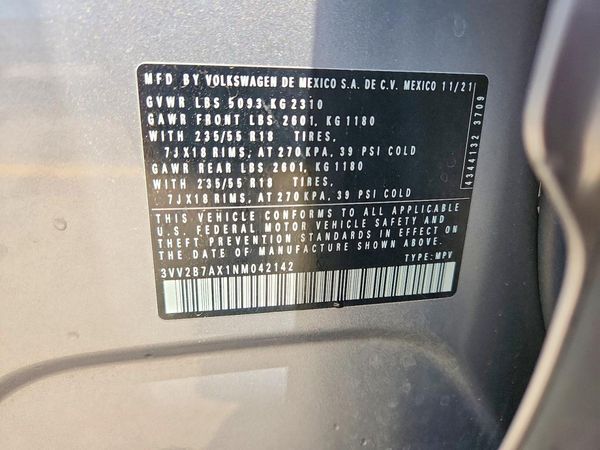 2022 VOLKSWAGEN TIGUAN