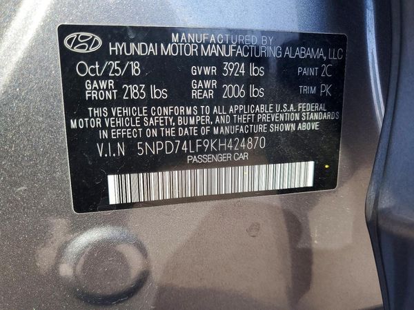 2019 HYUNDAI ELANTRA