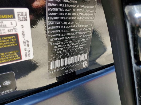 2021 LAND ROVER RANGE ROVER
