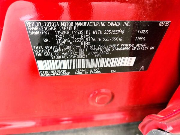 2015 TOYOTA RAV4 Limited (G Grade)