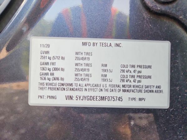 2021 TESLA MODEL Y