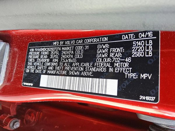 2016 VOLVO XC60 SV33 Premier