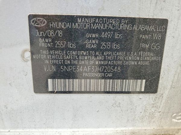 2018 HYUNDAI SONATA