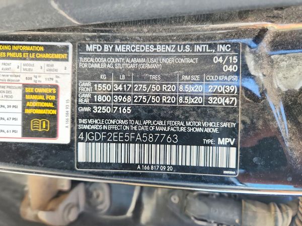2015 MERCEDES-BENZ GL GL350 BLUETEC 4MATIC