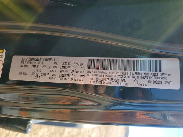 2015 JEEP WRANGLER UNLIMITED