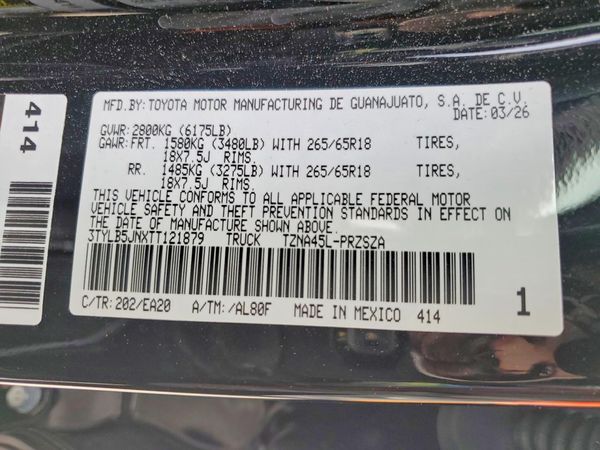 2026 TOYOTA TACOMA
