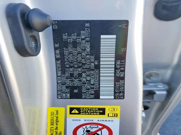 2012 TOYOTA HIGHLANDER Base/Hybrid — VINS