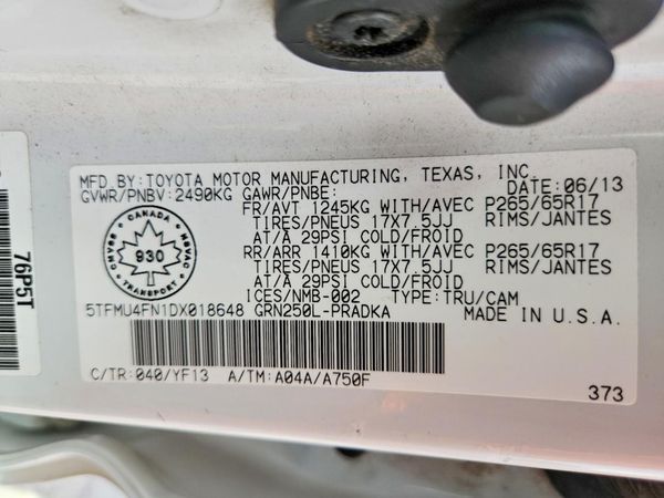 2013 TOYOTA TACOMA Delux
