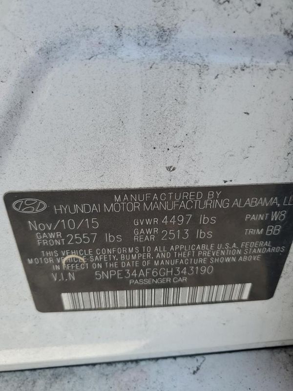 2016 HYUNDAI SONATA