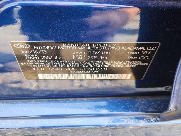 2018 HYUNDAI SONATA