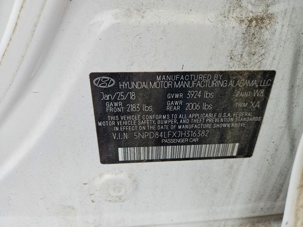 2018 HYUNDAI ELANTRA