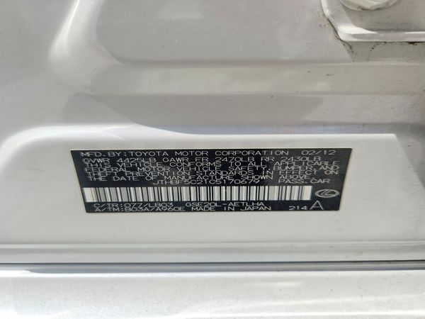 2012 LEXUS IS 250