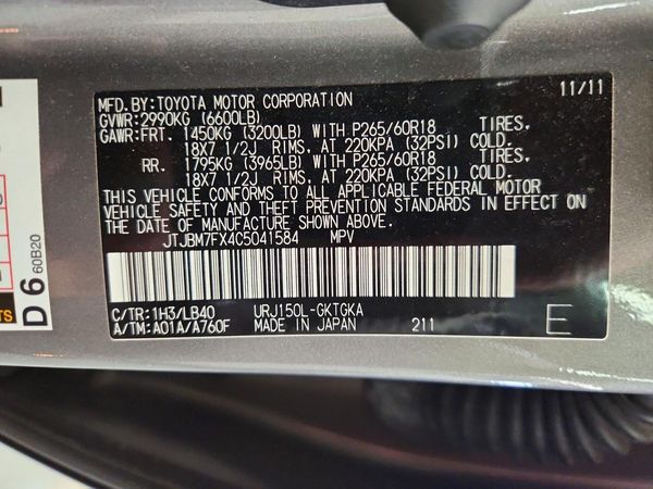 2012 LEXUS GX 460 Base