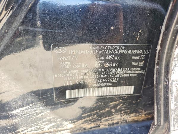 2019 HYUNDAI SONATA Eco Turbo, SE