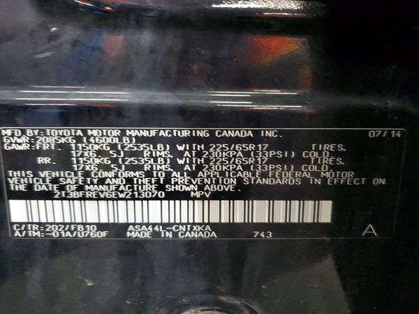 2014 TOYOTA RAV4 Standard