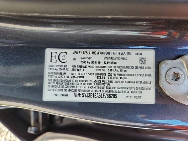 2020 TESLA MODEL 3