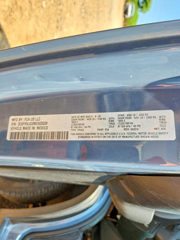 2021 RAM PROMASTER 3500