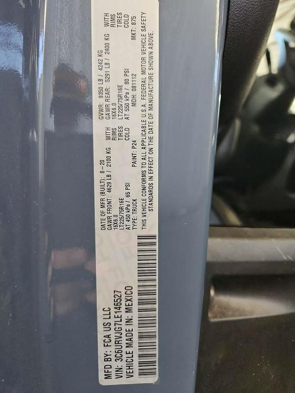 2020 RAM PROMASTER 3500 VF