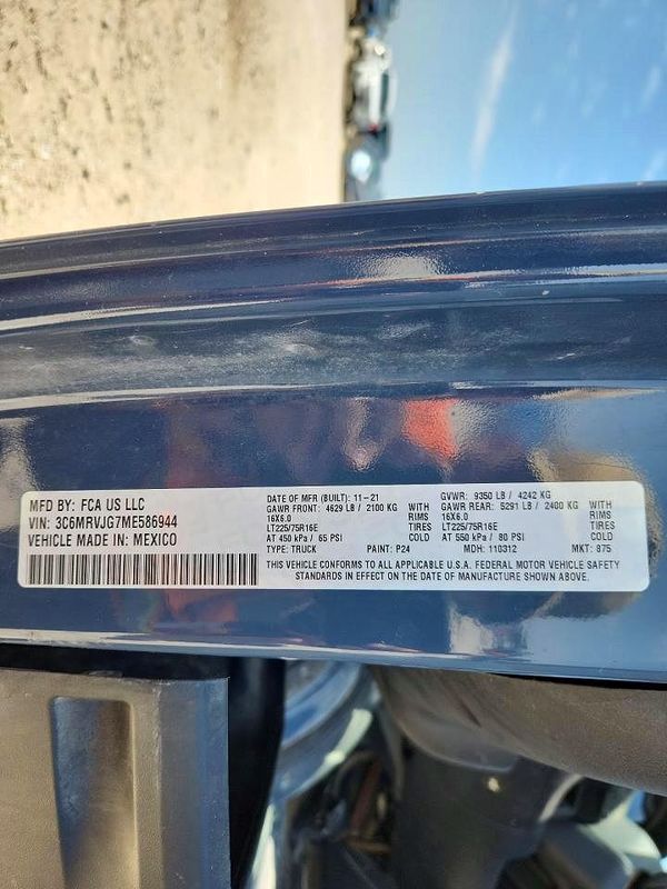 2021 RAM PROMASTER 3500