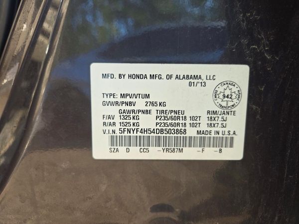 2013 HONDA PILOT EX-L