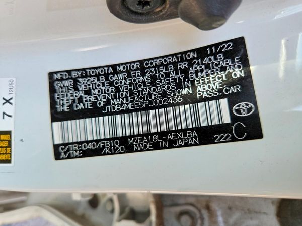2023 TOYOTA COROLLA L, LE, SE, XLE