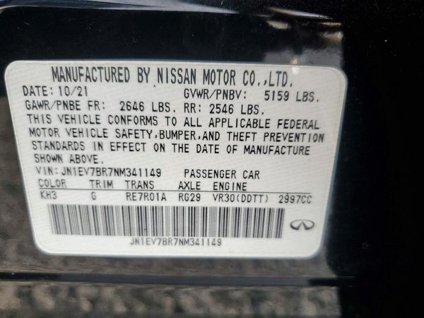 2022 INFINITI Q50 LUXE