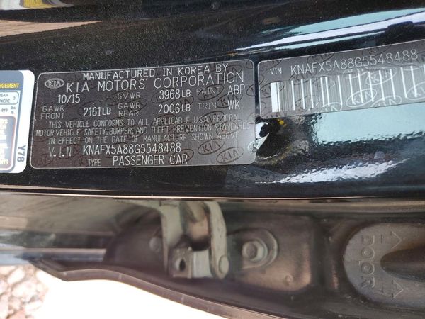 2016 KIA FORTE