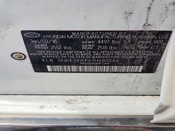 2018 HYUNDAI SONATA