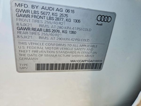 2016 AUDI SQ5