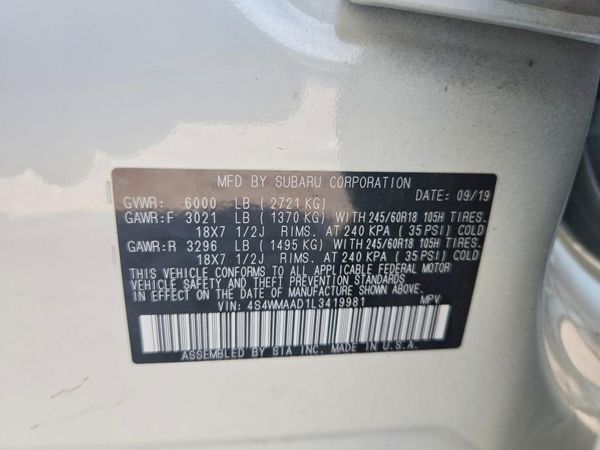 2020 SUBARU ASCENT Base+ES
