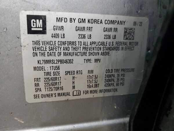 2023 CHEVROLET TRAILBLAZE LT — VINS