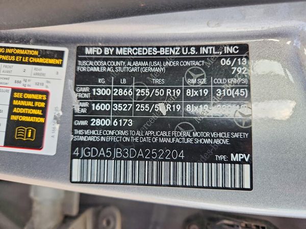2013 MERCEDES-BENZ ML ML350