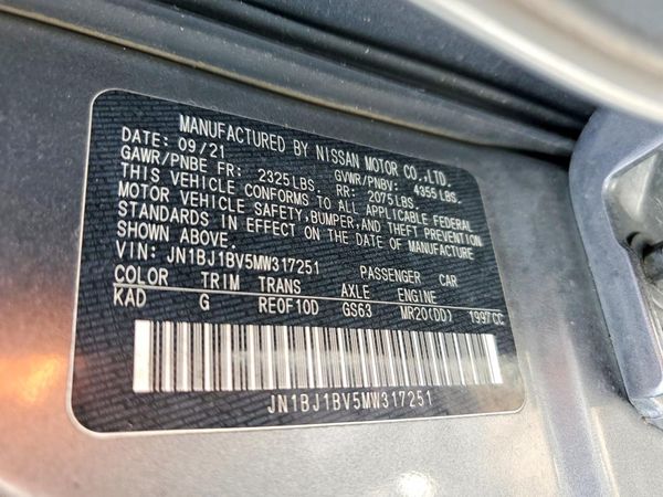 2021 NISSAN ROGUE SL — VINS
