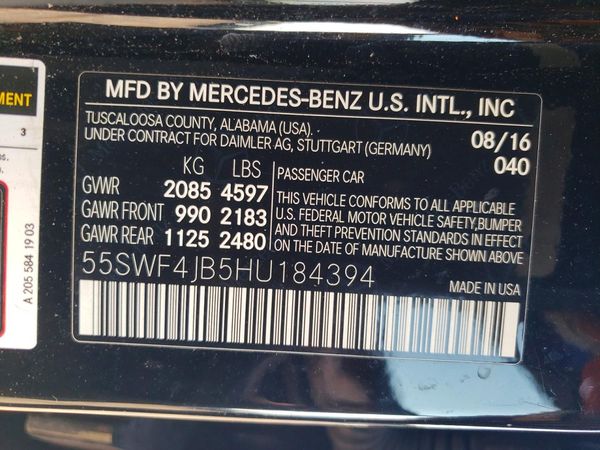 2017 MERCEDES-BENZ C