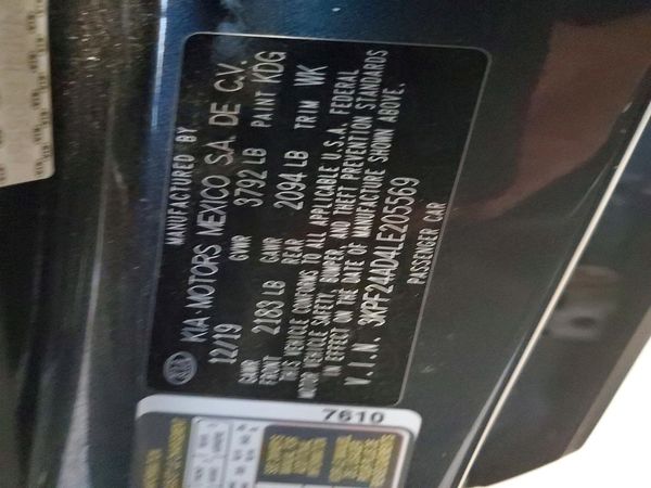 2020 KIA FORTE FE, LXS