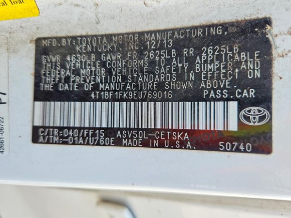 2014 TOYOTA CAMRY