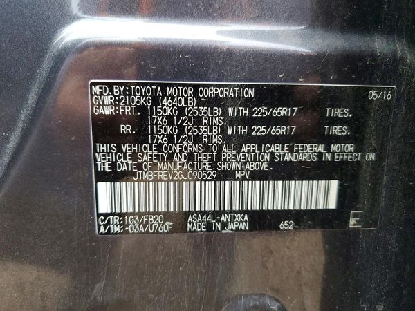 2016 TOYOTA RAV4 LE (X Grade)