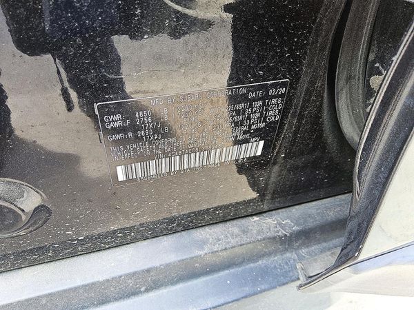 2020 SUBARU OUTBACK Premium — VINS